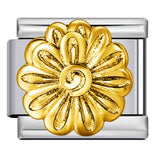 New Flower Series Titanium Steel Bracelet Welding Pattern Drip Oil DIY Italian Module Bracelet Strap Chain Wholesale