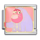 European and American Cross Border Cartoon Character Italian Module Bracelet Titanium Steel Welding Drip Oil Pattern DIY Splicing Bracelet