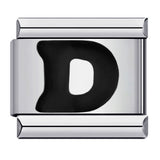 New Titanium Steel Black Alphabet DIY Italian Charm Bracelet Custom Name Link Chain