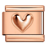 Rose Gold Titanium Steel Stamping Pattern DIY Italian Module Bracelet Italian Charm Bracelet