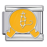 Italian Modular Bracelet Cartoon Character Series Stainless Steel Gold Plated DIY Elastic Link Bracelet