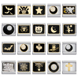 European and American Popular Halloween Module Bracelet with Titanium Steel Welding and Oil Dripping Dark Pattern Italian Modular