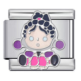 Cartoon Character Italian Module Bracelet Stainless Steel Welding Pattern DIY Elastic Splicing Versatile Bracelet