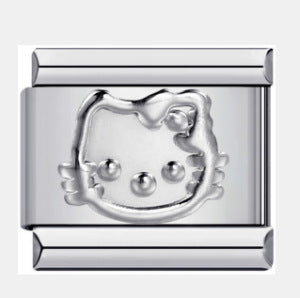 Titanium Steel Gold Silver Stamping Pattern DIY Italian Module Bracelet Italian Charm Bracelet