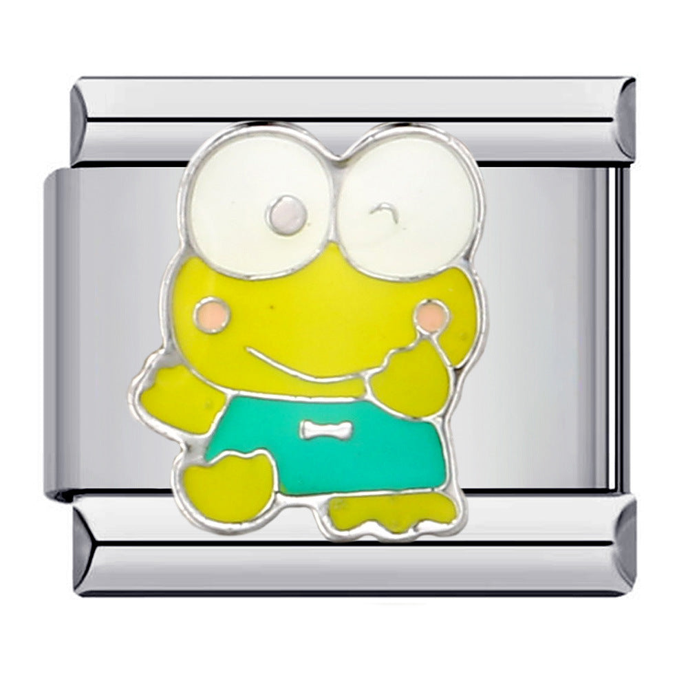 Stainless Steel Welding Drip Oil Animal DIY Italian Module Bracelet Italian Charm Bracelet