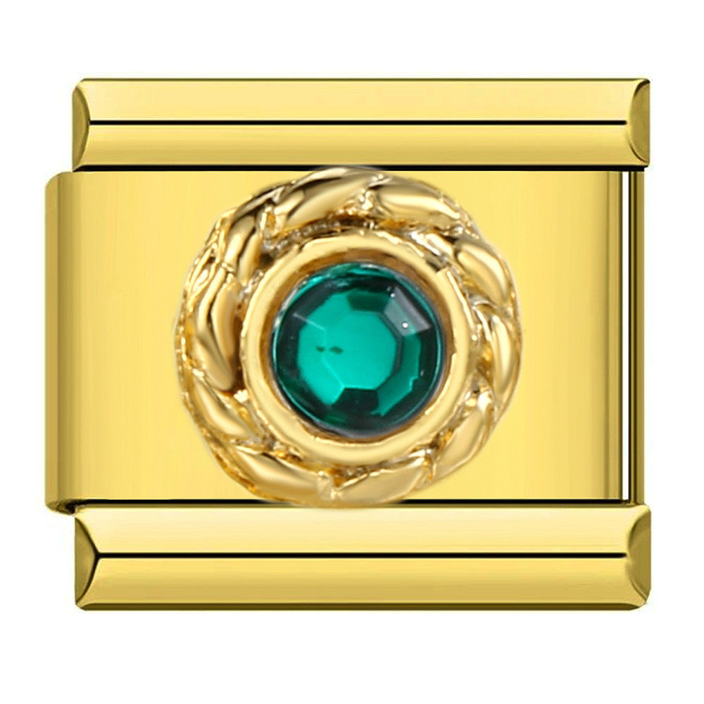 Inlaid New Titanium Steel Welding Oil Drop DIY Italian Module Bracelet Italian Charm Bracelet