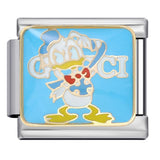 European and American Cross Border Cartoon Character Italian Module Bracelet Titanium Steel Welding Drip Oil Pattern DIY Splicing Bracelet