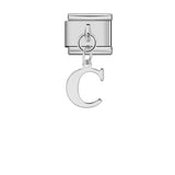 Silver Simplified Letter Italian Module Bracelet Titanium Steel Handmade DIY Hook Elastic Splicing Bracelet Accessories