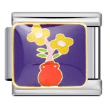 New Holiday Gift Floral Pattern Band Chain Titanium Steel Gold Plated Welded DIY Italian Modular Bracelet Wholesale