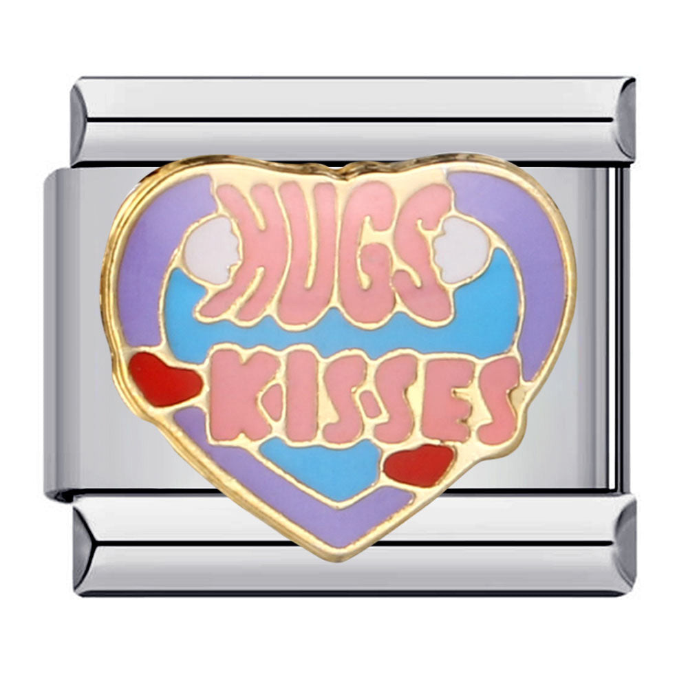 New Stainless Steel Welded Drip Oil Mysterious Purple DIY Italian Modular Bracelet Italian Charm