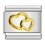 Titanium Steel Gold Silver Stamping Pattern DIY Italian Module Bracelet Italian Charm Bracelet