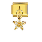 New Pearl Gemstone Hook Pendant Italian Module Bracelet DIY Elastic Splicing Stainless Steel Bracelet