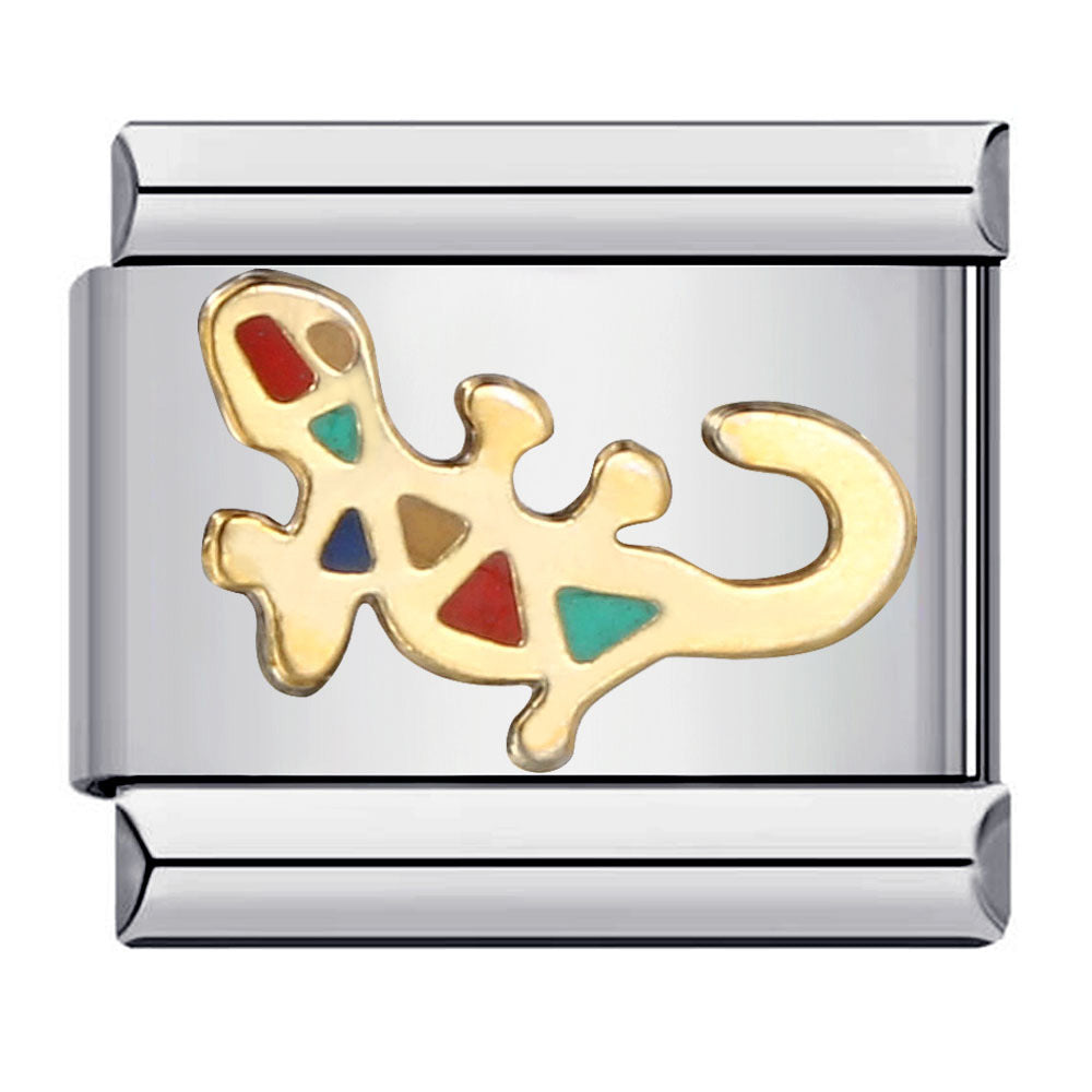 New Stainless Steel Drip Oil Cartoon DIY Italian Module Bracelet with Personalized Welding Pattern and Elastic Splicing Bracelet