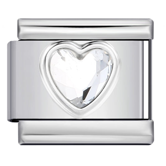 New Love Micro Inlaid Gemstone Italian Module Bracelet Stainless Steel Stamped Crystal Elastic Wristband Accessory