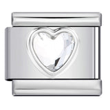 New Love Micro Inlaid Gemstone Italian Module Bracelet Stainless Steel Stamped Crystal Elastic Wristband Accessory