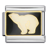 Italian Module Bracelet Stainless Steel Welding Drip Oil Animal Pattern DIY Free Splicing Combination Bracelet Accessories