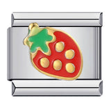 Summer Colorful Vegetable and Fruit Series Italian Module Bracelet Titanium Steel Welding Drip Oil DIY Personalized Splicing Bracelet