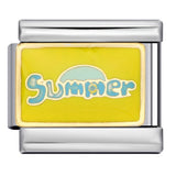 Four Season Element Gold-plated Oil Drop DIY Italian Module Bracelet with Personalized Welding Pattern Stainless Steel Bracelet