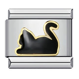 Cross Border Hot Selling Cute Pet Series Titanium Steel Welding Drip Oil Wristband Cartoon DIY Italian Module Bracelet Wholesale