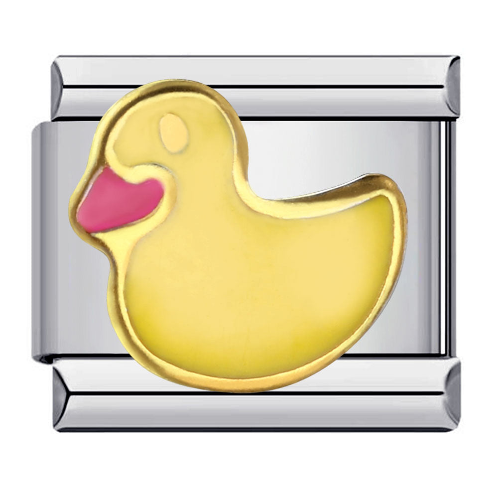 Cross Border New Stainless Steel Welding Pattern Gold-plated Drip Oil Wristband Cartoon DIY Italian Module Bracelet Wholesale