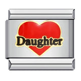 Family Elements DIY Elastic Bracelet Stainless Steel Welding Drip Oil Italian Module Bracelet Accessories Wholesale