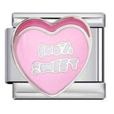 Cross Border E-commerce Love English Series Titanium Steel Welding Drip Oil DIY Italian Module Bracelet Personalized Accessories