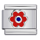 Color Drip Oil Petal Stamping Series DIY Italian Module Bracelet Titanium Steel Gold Plated Elastic Splicing Bracelet