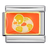 New Italian Module Bracelet Beach Camping Titanium Steel Drip Oil Cartoon Pattern DIY Welding Bracelet Accessories