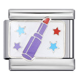 Colorful Drip Oil Love Element Italian Module Bracelet Welding Pattern DIY Elastic Splicing Stainless Steel Bracelet