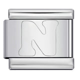 New Non Dripping Oil Series Bracelet Titanium Steel Concave 26 English Letter DIY Italian Module Bracelet Accessories