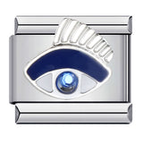 Cross Border New Devil's Eye Italian Module Bracelet Titanium Steel Welding Drip Oil Cartoon DIY Elastic Bracelet