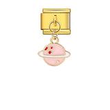 New Cute Pendant Italian Module Bracelet Titanium Steel Hook DIY Drip Oil Elastic Free Splicing Strap Chain