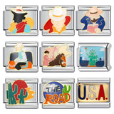 American Cultural Elements Italian Modular Bracelet Titanium Steel Welded Drip Oil Bracelet