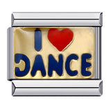 Sports Series DIY Stainless Steel Italian Module Bracelet Welding Pattern Personalized Elastic Splicing Bracelet