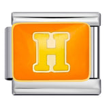 New Color Drip Oil Letter Italian Module Bracelet Titanium Steel Welding DIY Elastic Splicing Fashion Bracelet