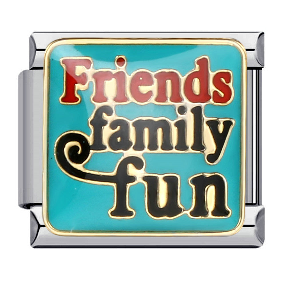 Italian Charm Bracelet Titanium Steel Gold Plated DIY Welded Friendship Series