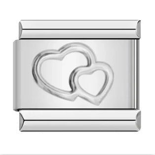 Titanium Steel Gold Silver Stamping Pattern DIY Italian Module Bracelet Italian Charm Bracelet