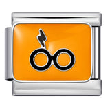 Personalized Pattern Italian Module Bracelet Stainless Steel Welding Drip Oil Cartoon DIY Elastic Splicing Bracelet