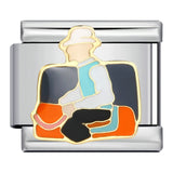 American Cultural Elements Italian Modular Bracelet Titanium Steel Welded Drip Oil Bracelet