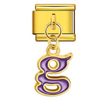 Gold Background, Colorful Oil Dripping Letters, Italian Module Bracelet, Titanium Steel Welded Hook, Fashionable and Simple Wristband Accessory