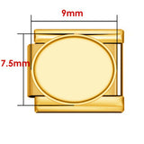 New Photo Empty Base Italian Module Bracelet Round Heart Shaped Titanium Steel DIY Free Splicing Bracelet Accessories