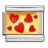 Romantic Valentine's Day Sweet Series Italian Module Bracelet Titanium Steel Welding Drip Oil Pattern DIY Bracelet