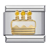 New Dessert Cake Elements Italian Module Bracelet Stainless Steel Welding Drip Oil DIY Fashion Bracelet