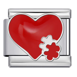 New Heart-shaped Titanium Steel Watch Strap Chain Gold-plated Welding Drip Oil DIY Italian Module Bracelet Accessories Wholesale