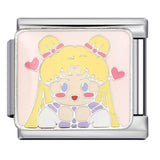 Colorful English Italian Module Bracelet Stainless Steel Welding Drip Oil DIY Jewelry Primary School Children's Gift