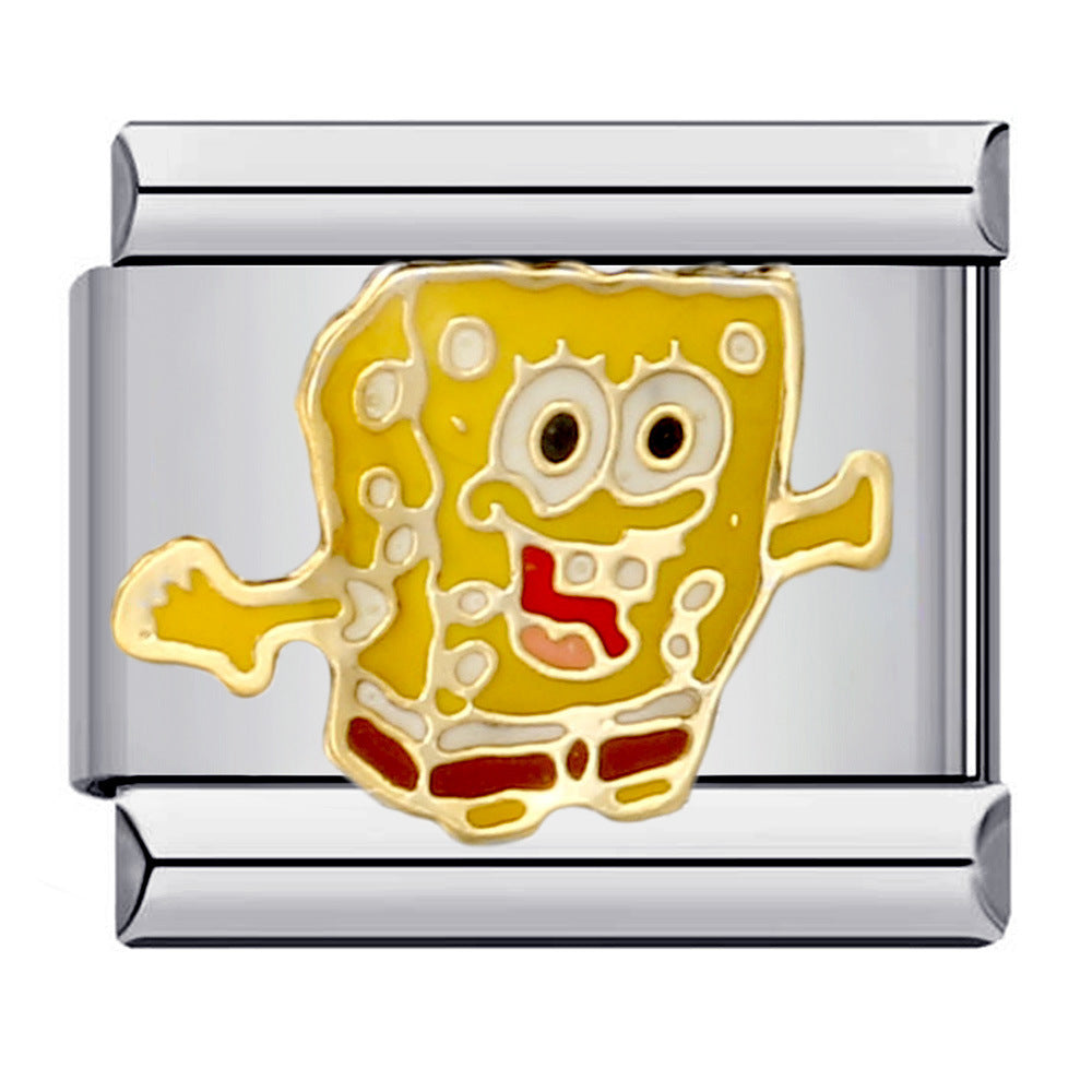 Stainless Steel Welding Drip Oil Animal DIY Italian Module Bracelet Italian Charm Bracelet