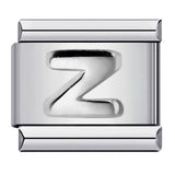 New Stainless Steel Silver Convex English Letter Italian Module Bracelet DIY Elastic Splicing Strap Chain