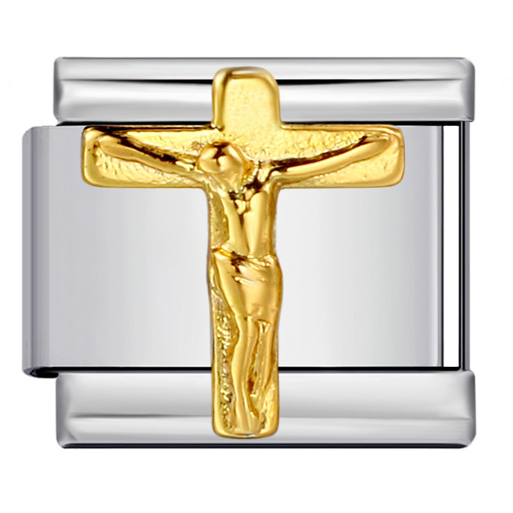 American Cultural Elements Italian Modular Bracelet Titanium Steel Welded Drip Oil Bracelet