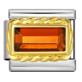 Colorful Zircon Italian Module Bracelet Titanium Steel Welding DIY Elastic Splicing Assembly Bracelet Accessories Wholesale