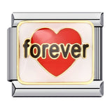 Romantic Valentine's Day Sweet Series Italian Module Bracelet Titanium Steel Welding Drip Oil Pattern DIY Bracelet